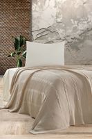 SİNDY Triko Yatak Örtüsü TEK KİŞİLİK 180 x 230 (TAŞ) -