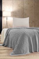 Linda Triko Yatak Örtüsü TEK KİŞİLİK 180 x 230 (GRİ) -