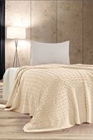 Linda Triko Yatak Örtüsü TEK KİŞİLİK 180 x 230 (TAŞ) -