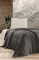 SİNDY Triko Yatak Örtüsü TEK KİŞİLİK 180 x 230 (ANTRASİT) -