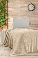 MERY Triko Yatak Örtüsü TEK KİŞİLİK 180 x 230 (TAŞ) -
