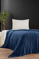 HERA  Triko Yatak Örtüsü TEK KİŞİLİK 180 x 230 (İNDİGO) -
