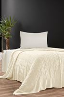HERA  Triko Yatak Örtüsü TEK KİŞİLİK 180 x 230 (KEMİK) -