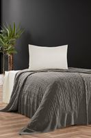 HERA  Triko Yatak Örtüsü TEK KİŞİLİK 180 x 230 (ANTRASİT) -