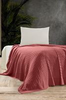 PETRA  Triko Yatak Örtüsü TEK KİŞİLİK 180 x 230 (GÜL) -