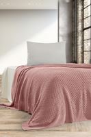 SİMON  Triko Yatak Örtüsü TEK KİŞİLİK 180 x 230 (PUDRA) -