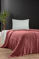 HERA  Triko Yatak Örtüsü TEK KİŞİLİK 180 x 230 (GÜL) -