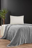 HERA  Triko Yatak Örtüsü TEK KİŞİLİK 180 x 230 (GRİ) -