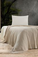 PETRA  Triko Yatak Örtüsü TEK KİŞİLİK 180 x 230 (TAŞ) -