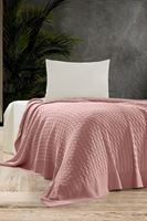 PETRA  Triko Yatak Örtüsü TEK KİŞİLİK 180 x 230 (PUDRA) -